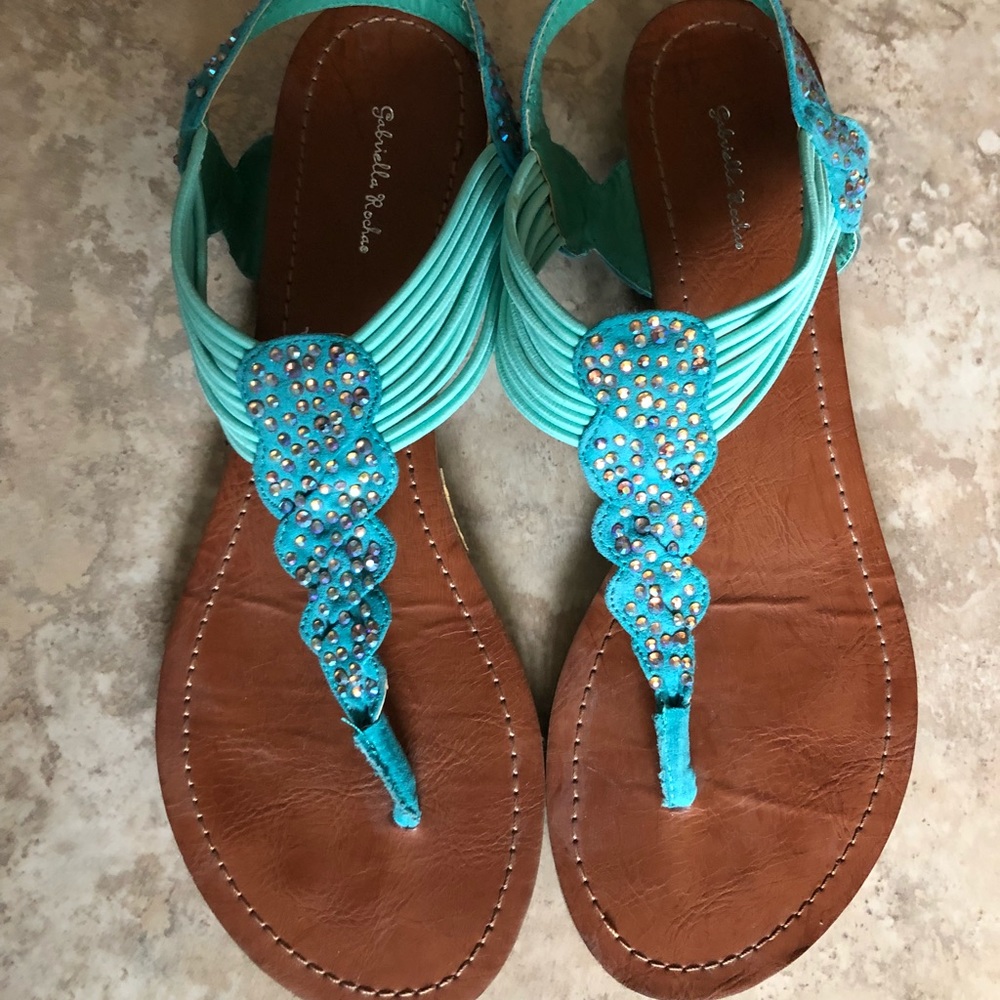 Turquoise sandals